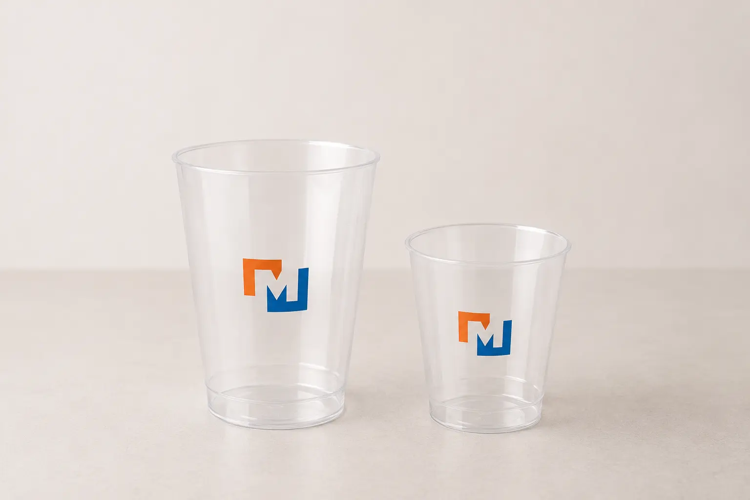 merlan bedrukte bio plastic wegwerpbekers