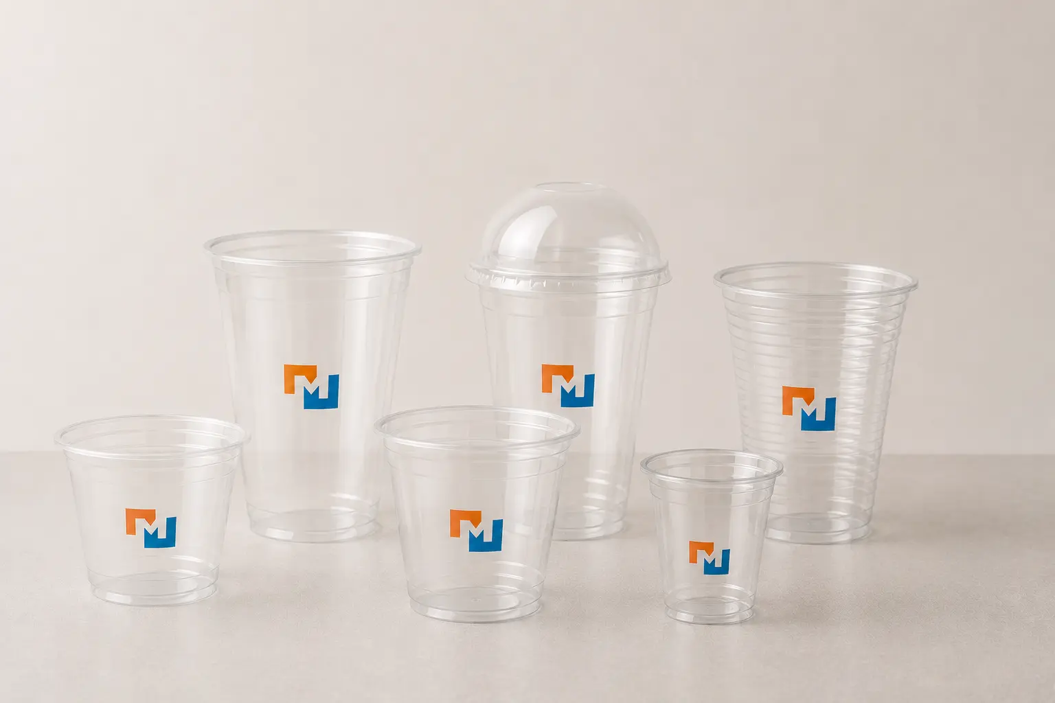 merlan bedrukte plastic kunstof wegwerpbekers